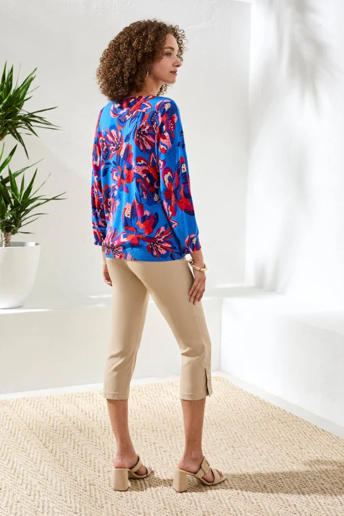 3/4 Sleeve Crew Neck Sweater