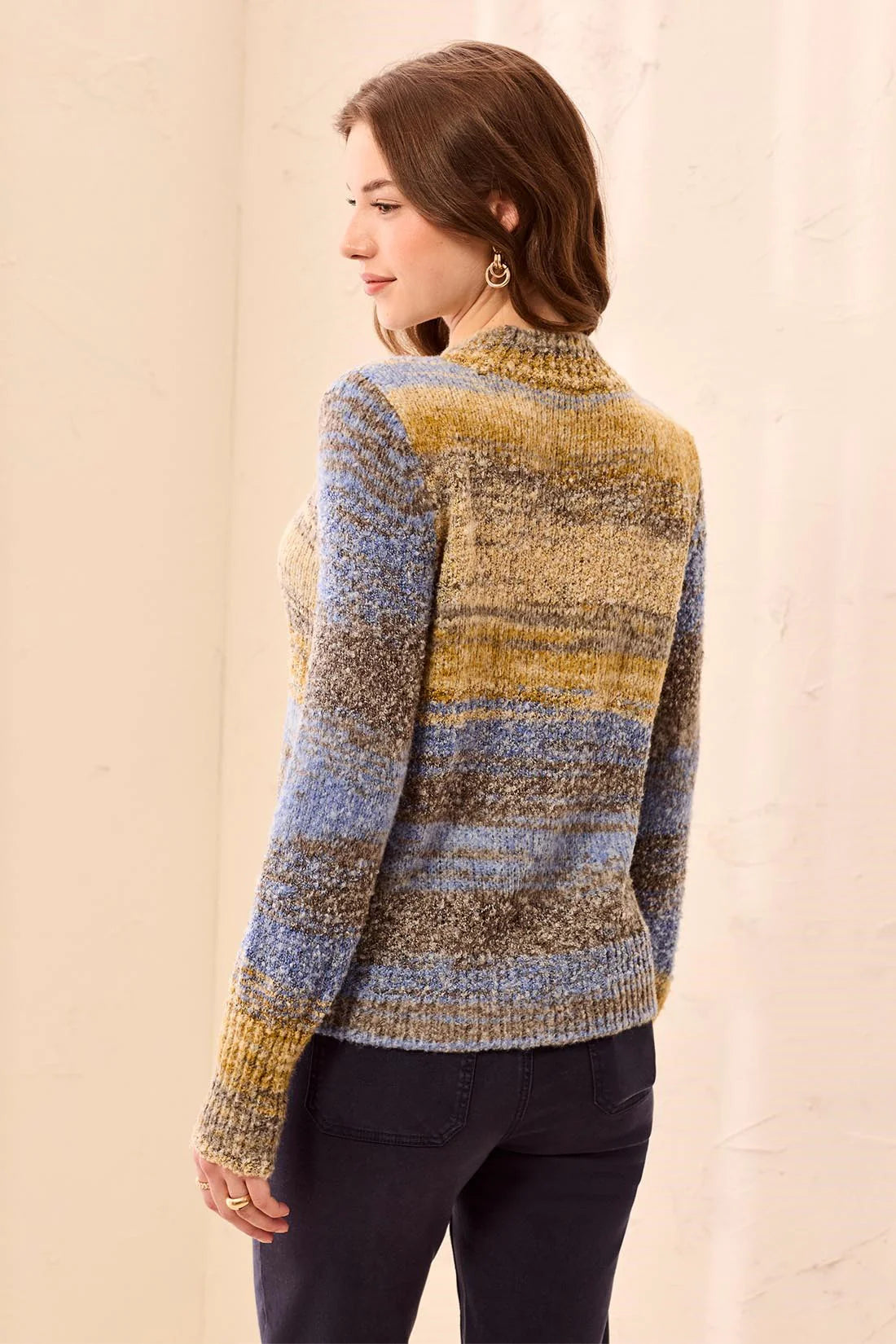 Textured Mock Neck Sweater