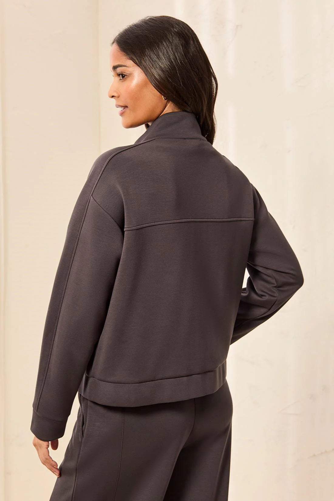 Mock Neck Zip Front Jacket