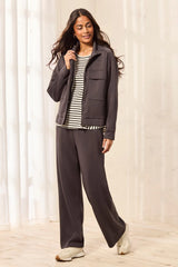 Mock Neck Zip Front Jacket
