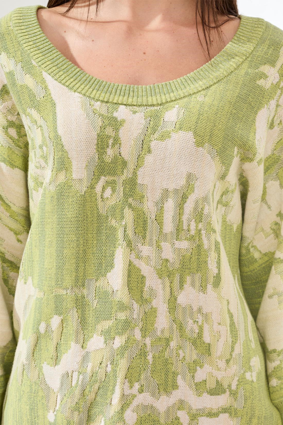 Boat Neck 3/4 Sleeve Sweater