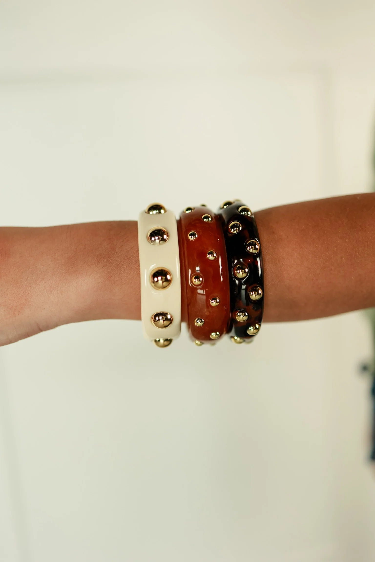 Gold Stud Bangle