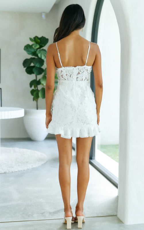 Lace Bustier Mini Dress