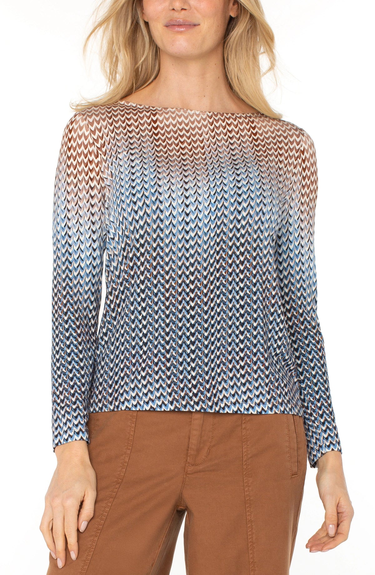 Long Sleeve Boat Knit Top