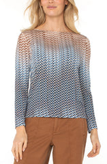 Long Sleeve Boat Knit Top
