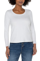 Long Sleeve Scoop Neck Knit Top