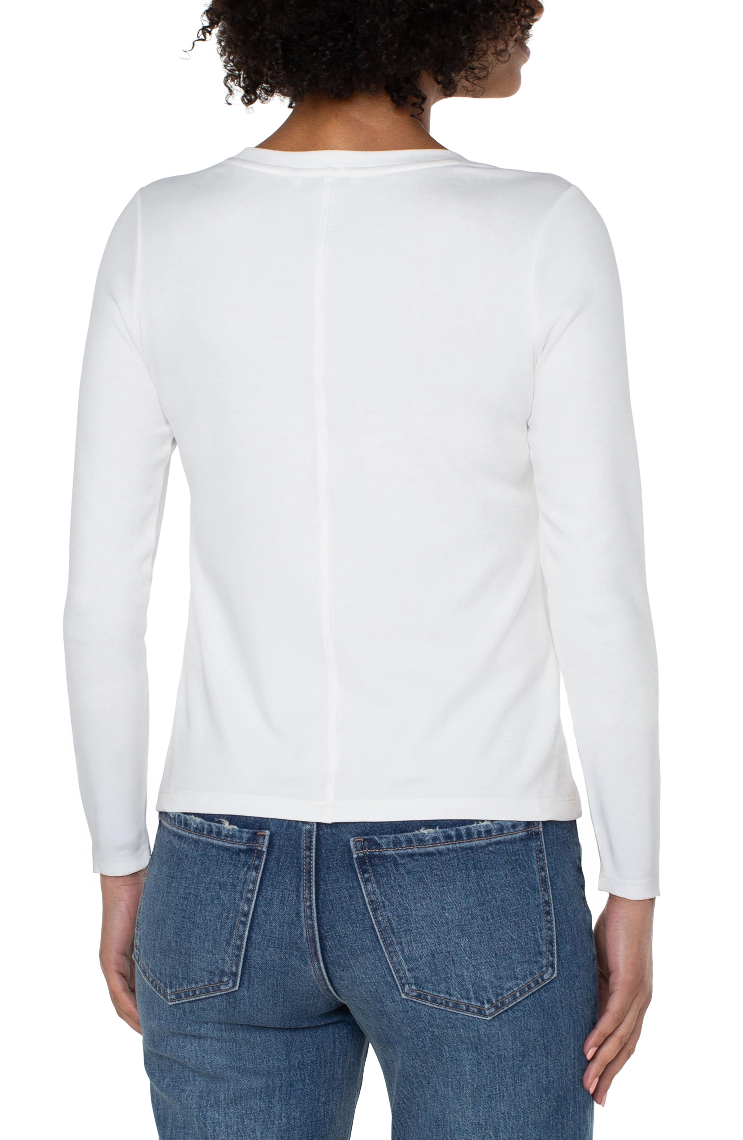 Long Sleeve Scoop Neck Knit Top
