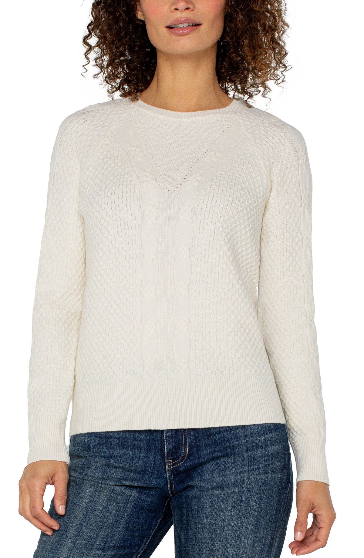 Long Sleeve Crew Neck Raglan Sweater