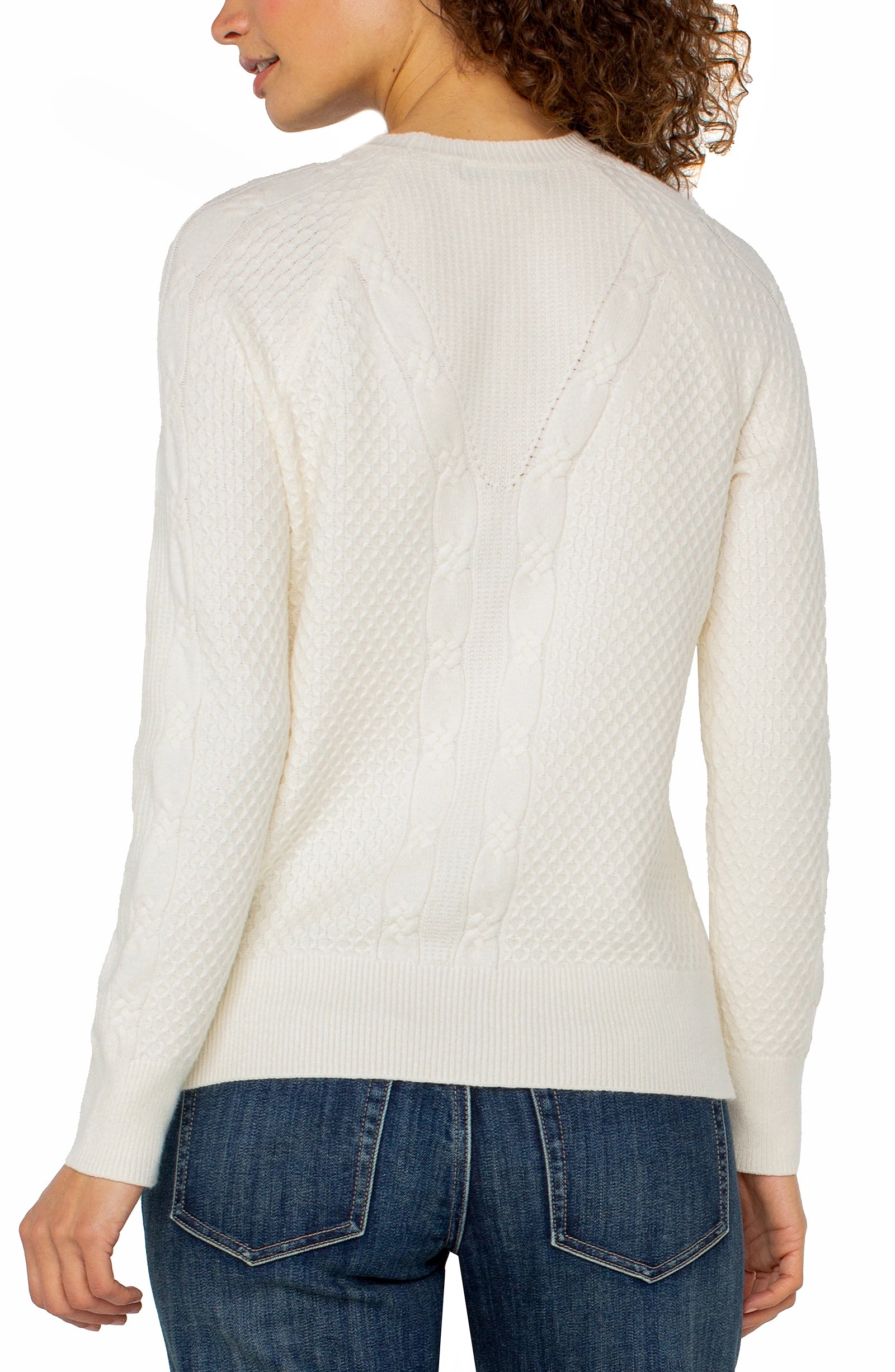 Long Sleeve Crew Neck Raglan Sweater