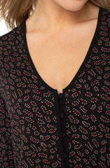 Long Sleeve Button Front Knit Top