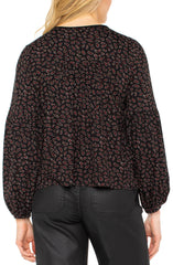Long Sleeve Button Front Knit Top