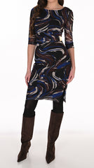 Abstract Knee-Length Dress