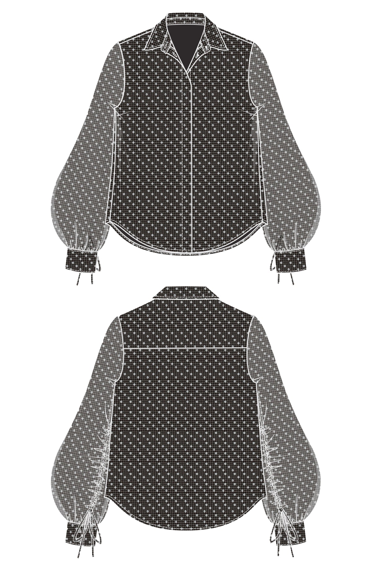 Long Sleeve Collar Blouse