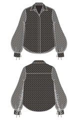 Long Sleeve Collar Blouse