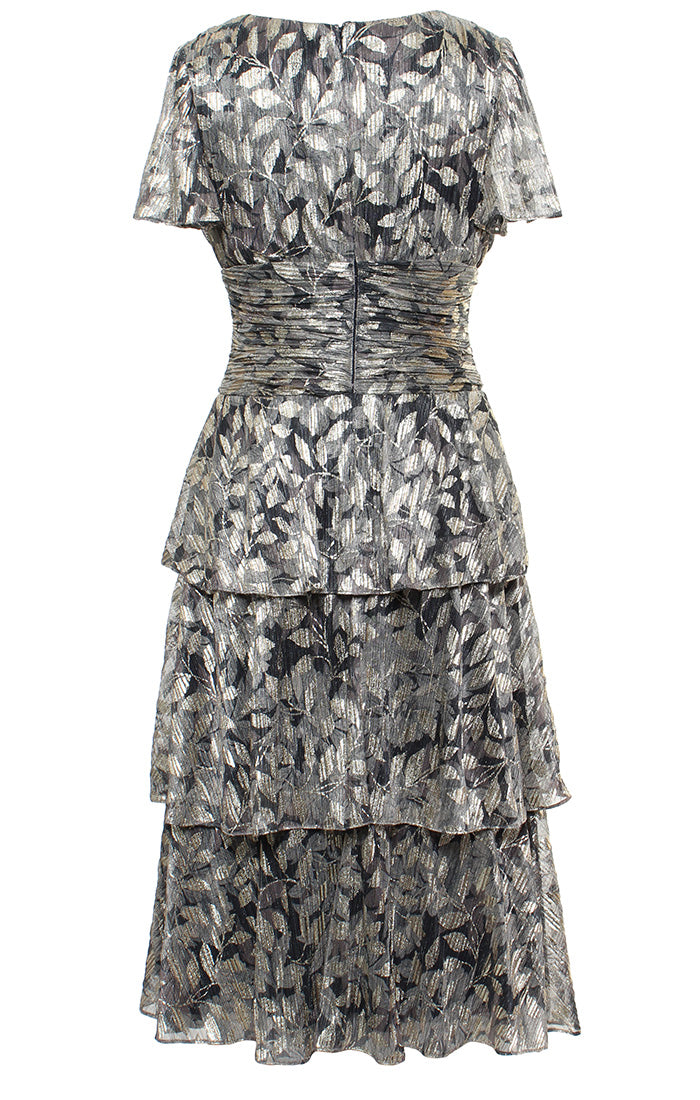 Tea Length Ruched Waist Dress