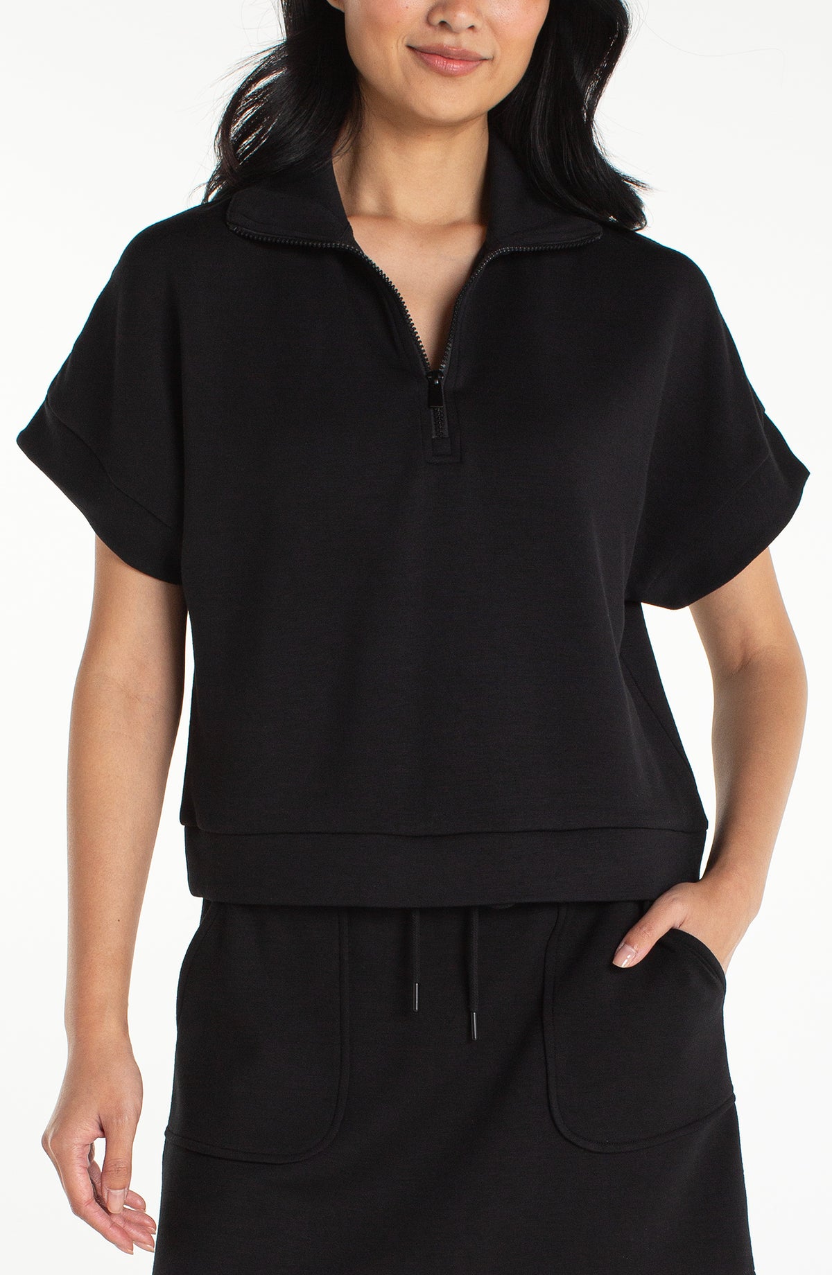 Half-zip Popover Top