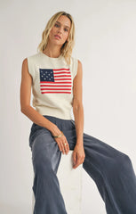 Sleeveless Flag Sweater