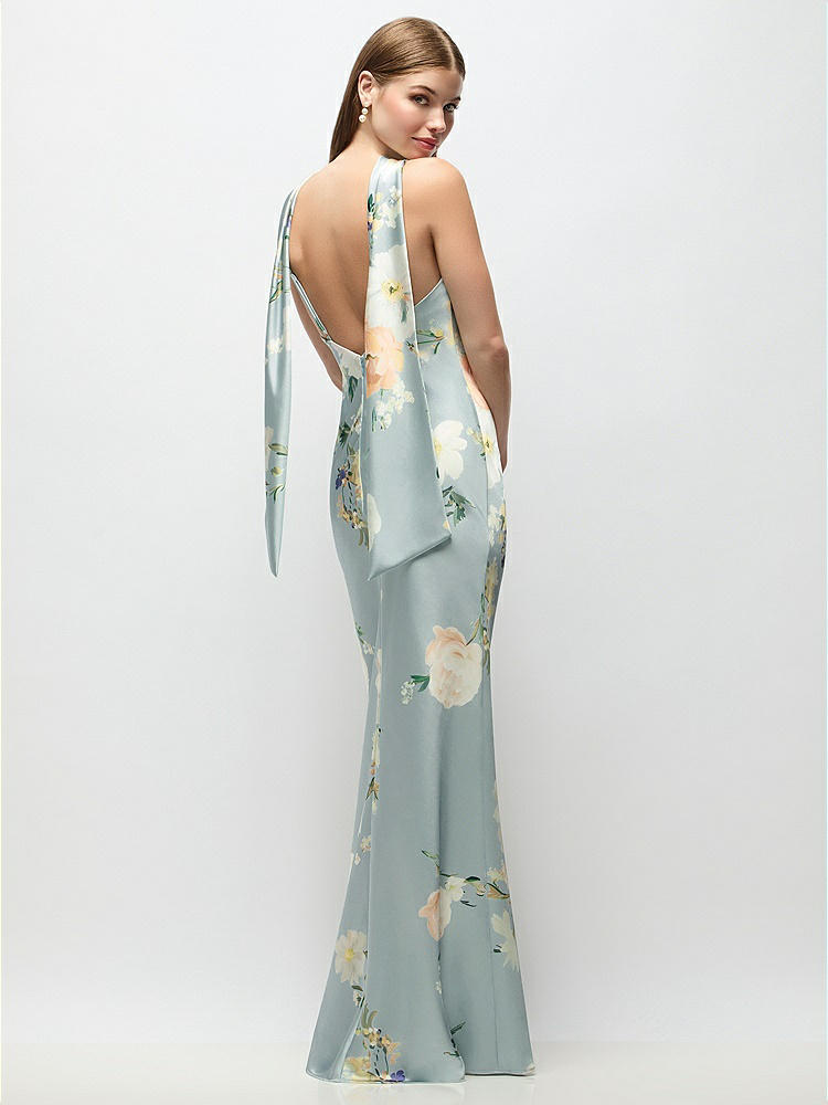 Halter Neck Charmeuse Dress