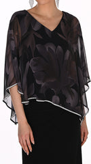 Floral V-Neck Pullover