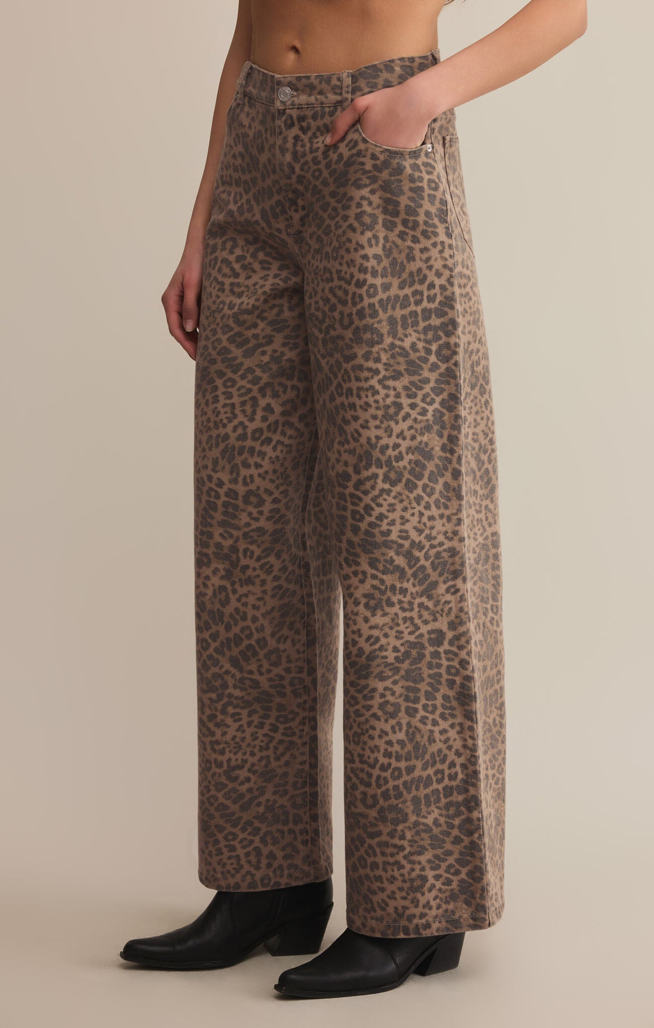 Marli Denim Leopard Pant
