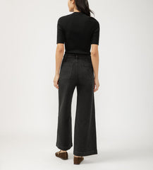 High Rise Ankle Wide Leg Jeans