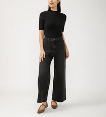 High Rise Ankle Wide Leg Jeans