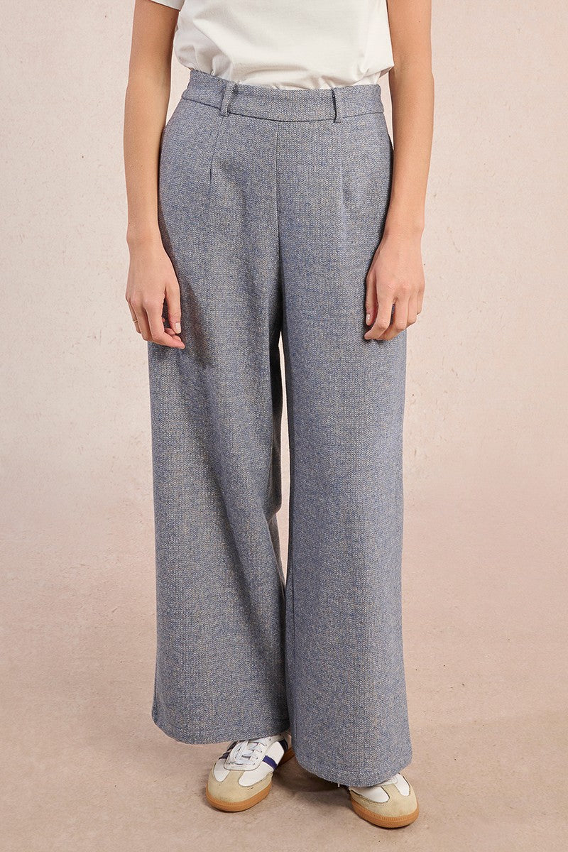 Wide Leg Wool Trousers