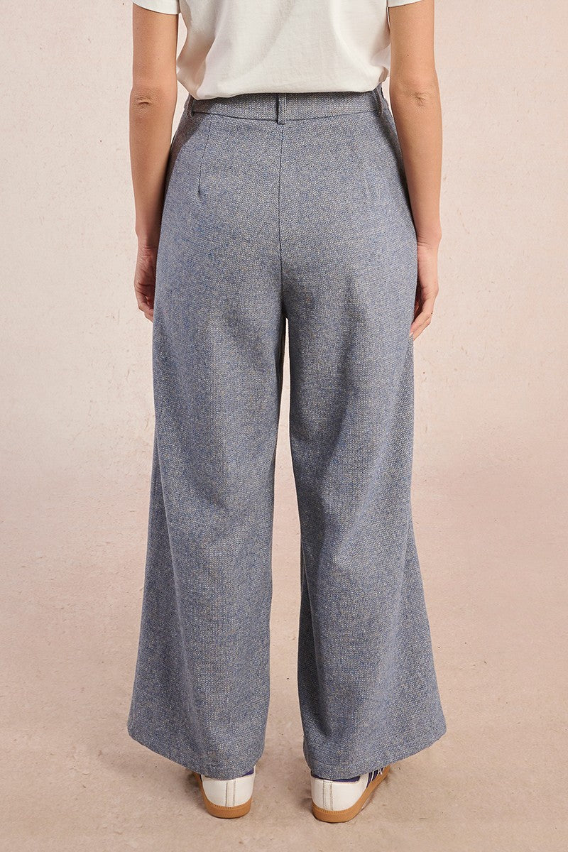 Wide Leg Wool Trousers